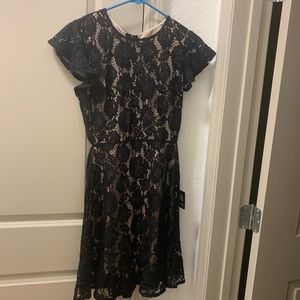 NWT Express, short dress, size 12, black and nude